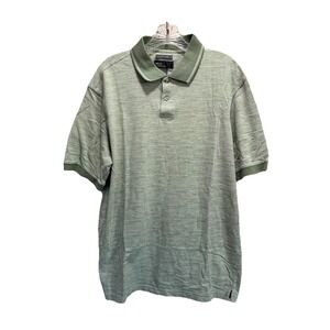 Marc Edwards Swift Dry Green Polo Short Sleeve Size Ribbed Collar Buttons‎